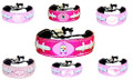 Official NFL Leather Football Bracelet Pink Cancer Color Choose Your Team