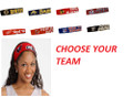 NHL JERSEY FANBANDS ASSORTED TEAMS CHOOSE YOUR TEAM HEAD BAND FANBAND