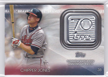 2021 Topps TURN BACK THE CLOCK CHERRY PARALLEL #32 CHIPPER JONES BRAVES 4/7  - Sportsamerica Sports Cards