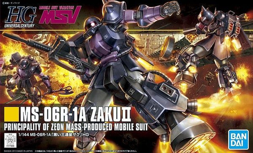 HG 1/144 MS-06R-1A ZAKU II BLACK TRISTARS