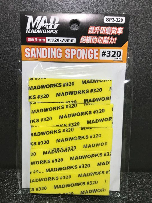MADWORKS SP3-320 SANDING SPONGE 3MM REFILL PACK #320