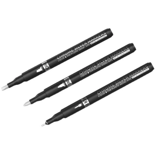 DSPIAE COLOUR MASTER CHROME SILVER MARKER SET (Thick/Fine/SuperFine)