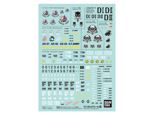 GUNDAM DECAL 136  SIDE STORIES MULTIUSE 1 WATER SLIDE DECAL