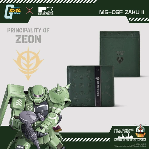 FXCREATIONS - MS-06F ZAKU II LEATHER BI-FOLD WALLET 2