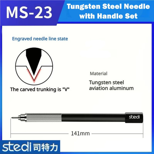STEDI MS-23 ENGRAVING NEEDLE SET (BLACK/BLUE)