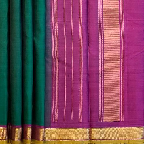 Green n Magenta Kanchipuram SAR00321