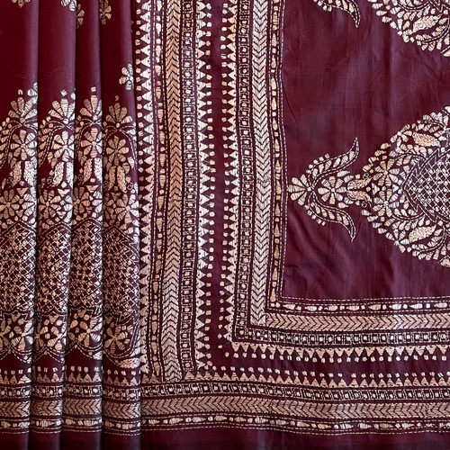 Dark Maroon Kantha     SAR00350