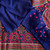 Dark Blue Embroidered Georgette.    SAR00353