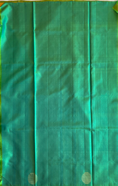 Yellow n Sea Green soft silk    SAR00341