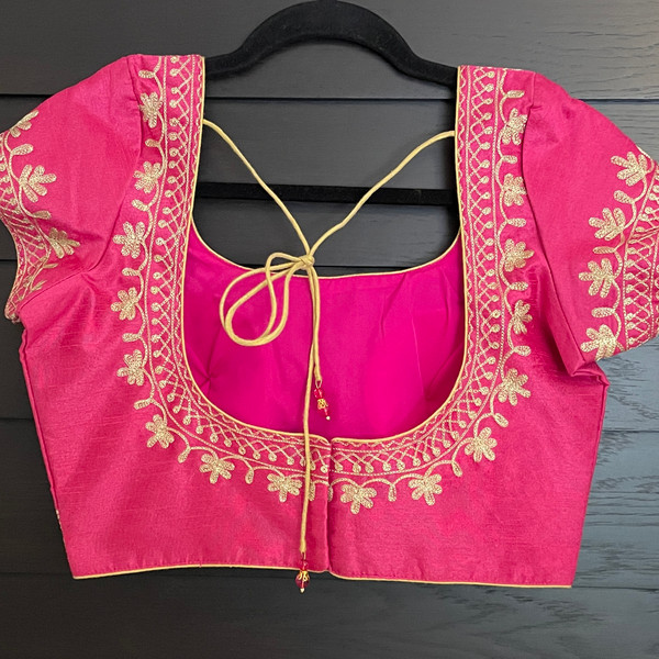 Pink with embroidery.    BLO00156