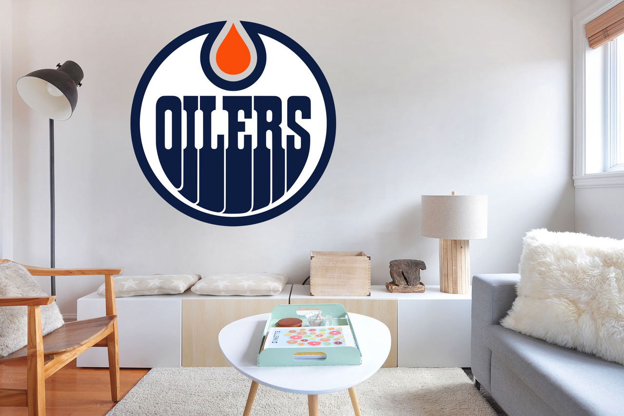 Edmonton Oilers Sticker, Peel-N-Stick, Wall Decal, Zero Wall Damage Removal