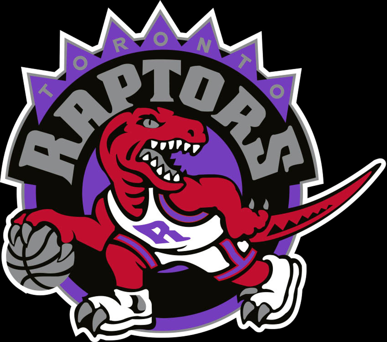 Toronto Raptor Standing Spikes, NBA Basketball Sticker