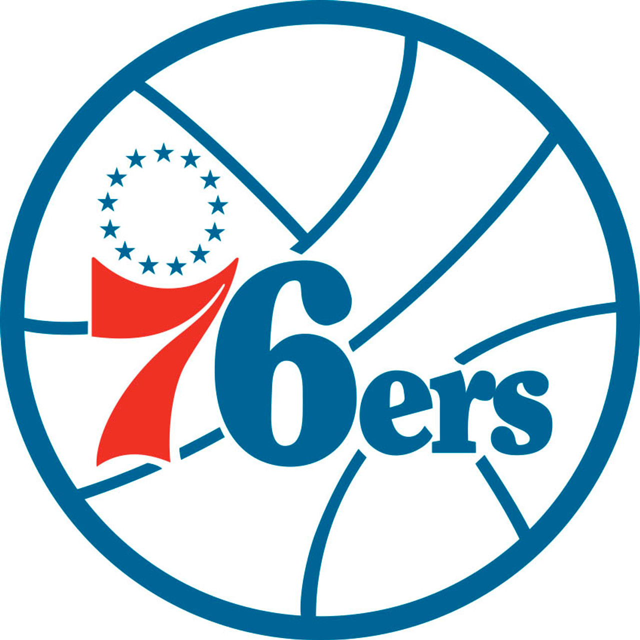 Philadelphia 76ers Round Wall Decal, NBA Basketball Sticker