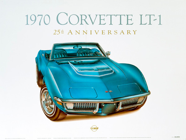 70 CORVETTE SCREENLESS LITHOGRAPH