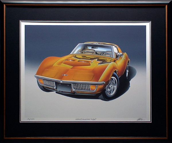 1972 CORVETTE GICLEE (FRAMED)