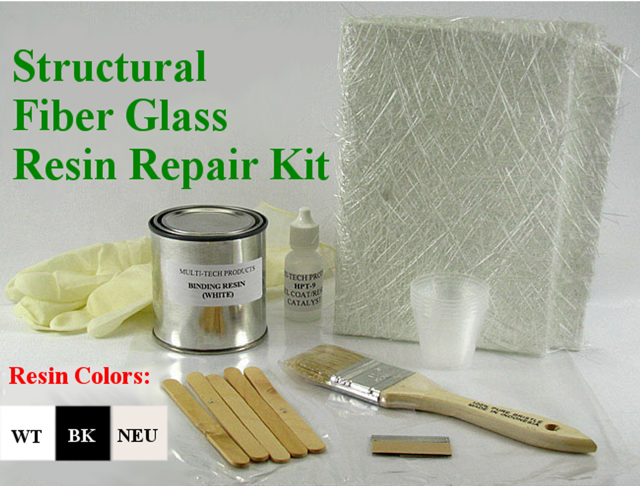 Binding Resin Structural Fiberglass Repair Kit Acrylic Plastic ABS