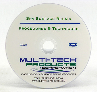 DVD featuring Procedures and Techniques for Spa Surface Repair.