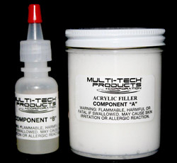 Multi-Tech's Acrylic Filler Resin Paste - Permanent Repair Solution for Spas, Hot Tubs, and Shower Steam Units - Bonding to Fiberglass, Polyurethane, and More.