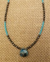Blue Impression Jasper Drop Necklace