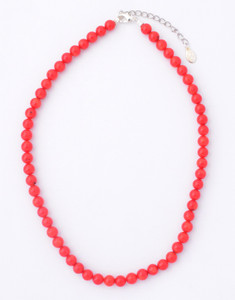 Red Coral Small Bead Necklace
