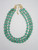 Triple Turquoise Czech Glass Necklace