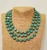 Triple Turquoise Czech Glass Necklace