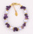 Amethyst Chips and Light Gray Fresh Water Pearl Bracelet