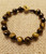Tiger Eye (Gold Button Closure) Bracelet
