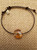 Amber Crystal Leather Bracelet