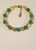 Turquoise and Light Brown Czech Crystal (Clasp) Bracelet