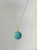 Matrix Turquoise Pendant Gold Chain Necklace