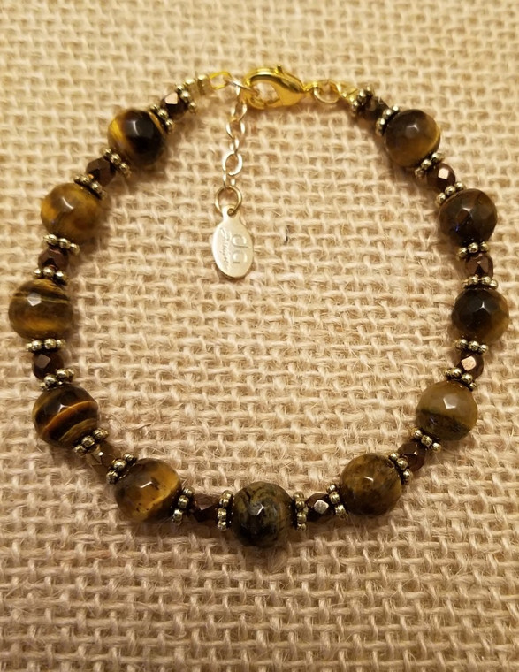 Tiger Eye (Gold Clasp) Bracelet