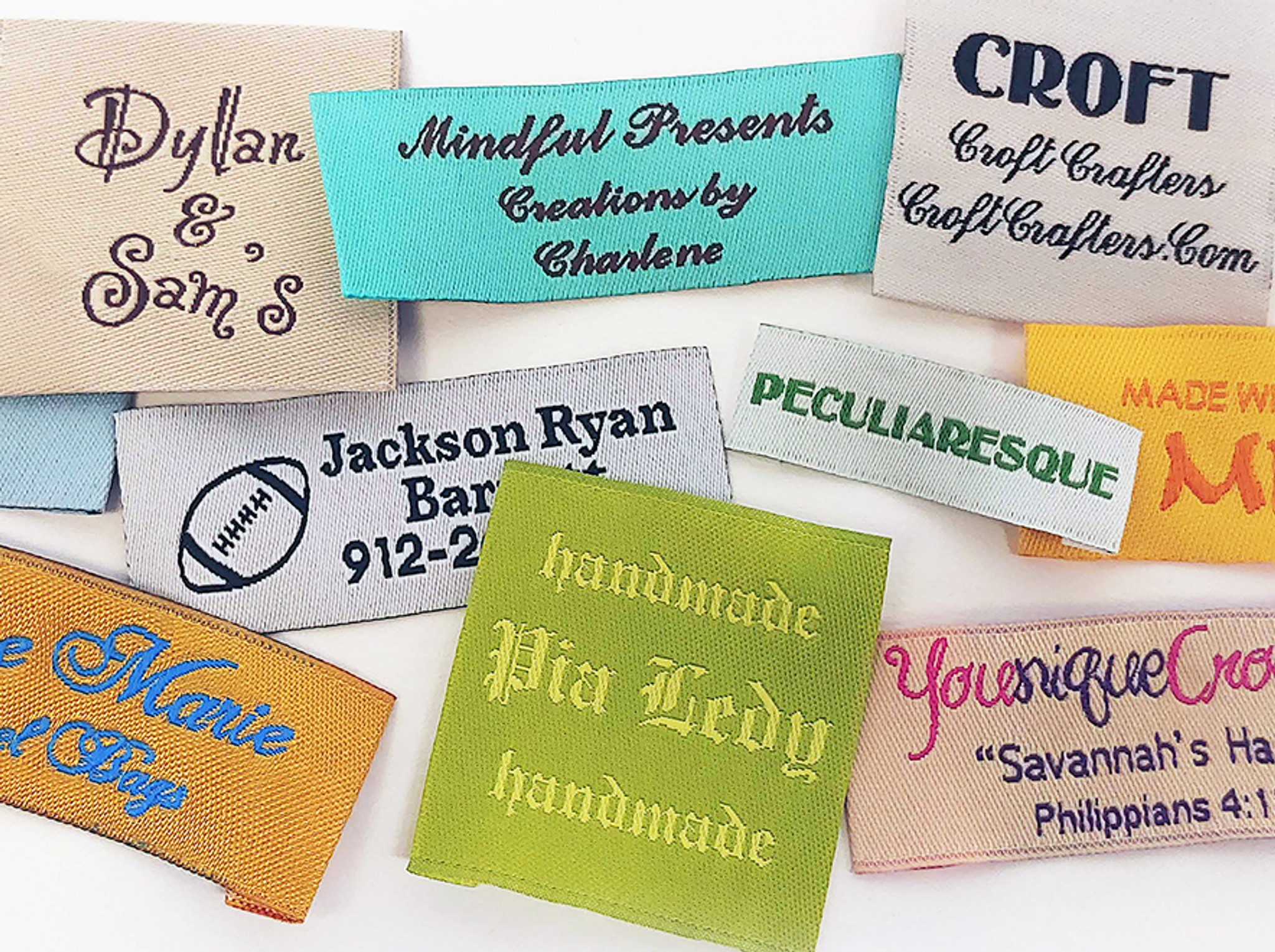 Personalized Fabric Labels | Fabric Clothing Labels | Woven Labels