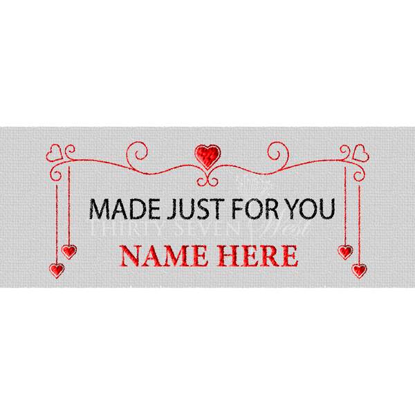 Clothing Label - Made Just for You