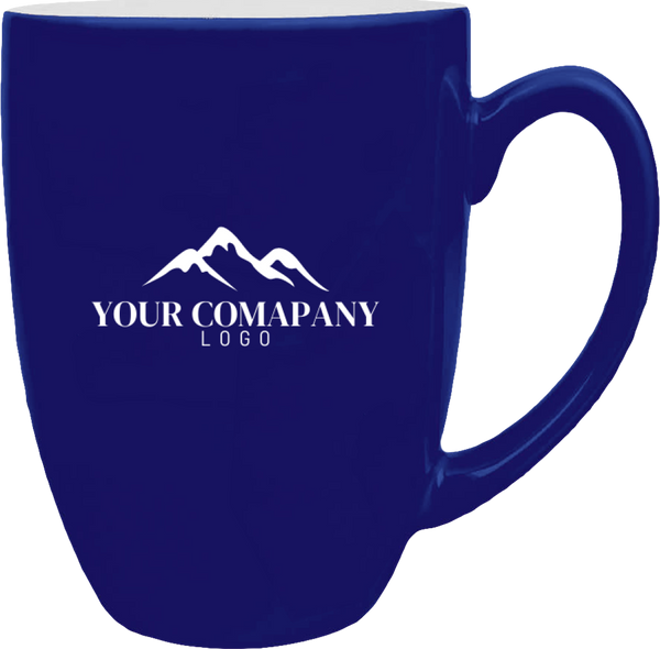 Blue Bistro Style Personalized Logo Mug
