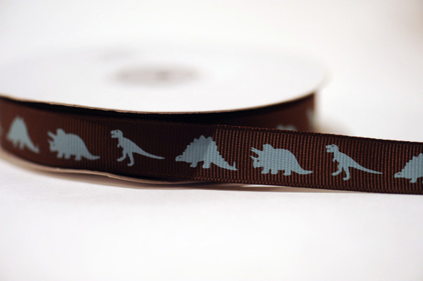 5/8" Grosgrain Dinosaur Ribbon