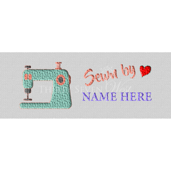 Sewn by Pre-Designed Woven Fabric Clothing Labels