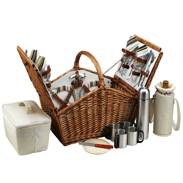 Huntsman Basket for 4 w/coffee service -Santa Cruz