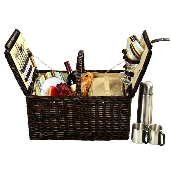 Surrey Picnic Basket for 2 w/Coffee