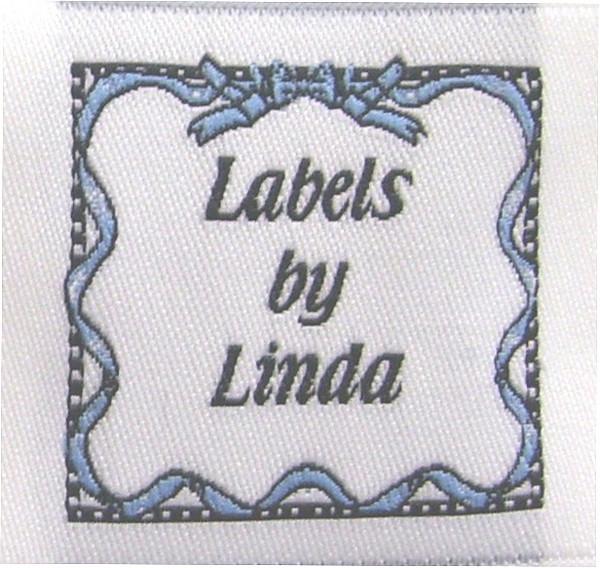 Ribbon & Bows (Blue) Fabric Clothing Labels
