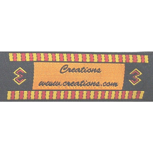Bold & Spicy with Strong Black Accents Fabric Clothing Labels