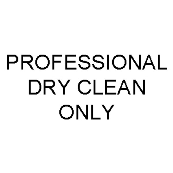 Professional Dry Clean Only Care Labels