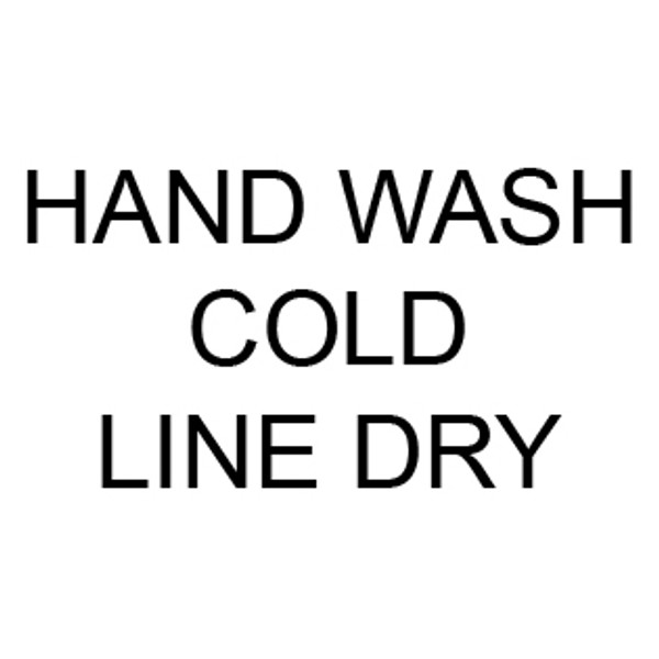 Hand Wash Cold Line Dry Care Labels