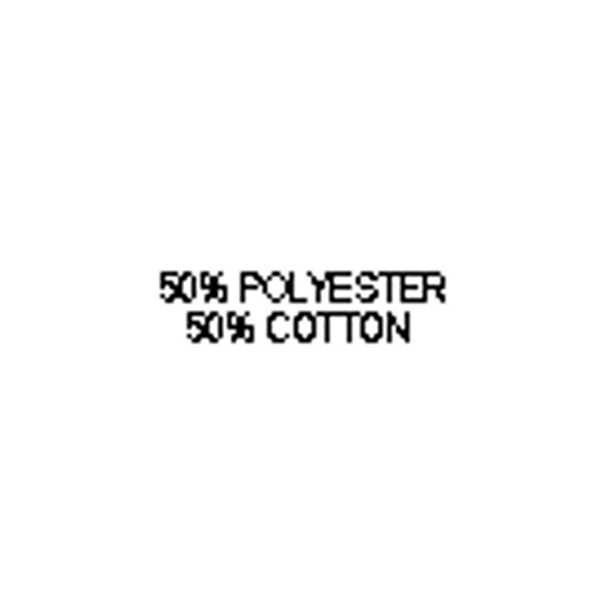 50% Polyester 50% Cotton Content Labels