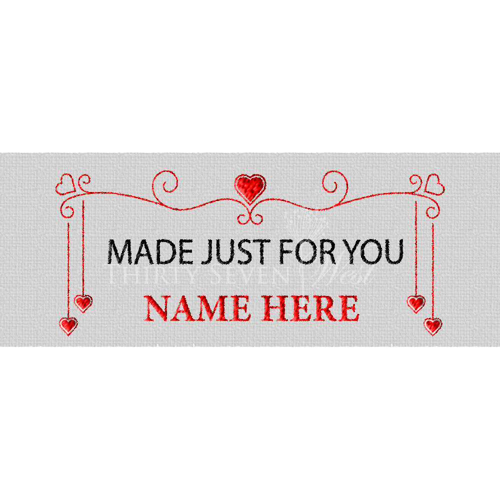 Clothing Label - Made Just for You