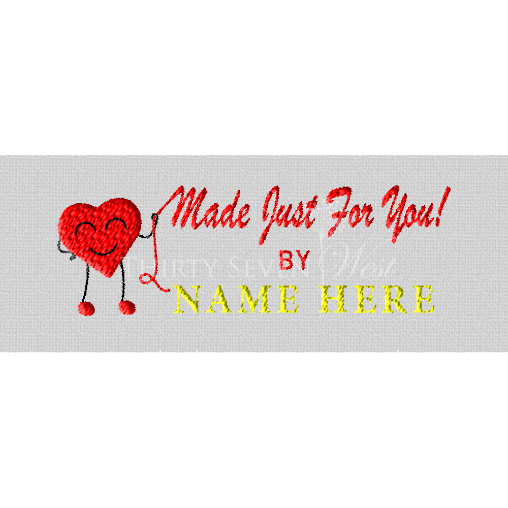 Clothing Label - Made Just for You by