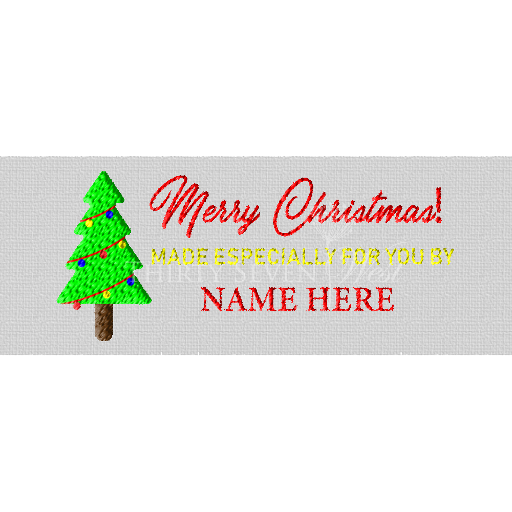 Clothing Label Merry Christmas Made Especially For You