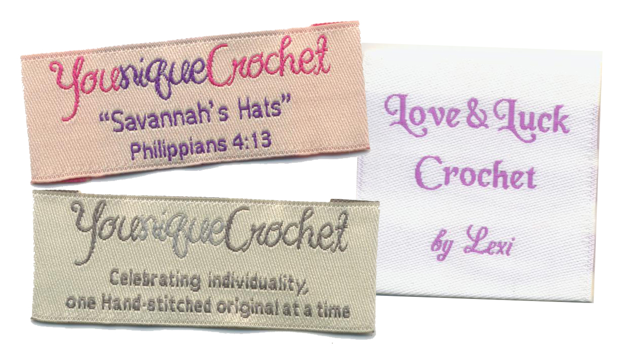 Personalised Handmade Tags, Custom Crochet Tags, Fabric Label for