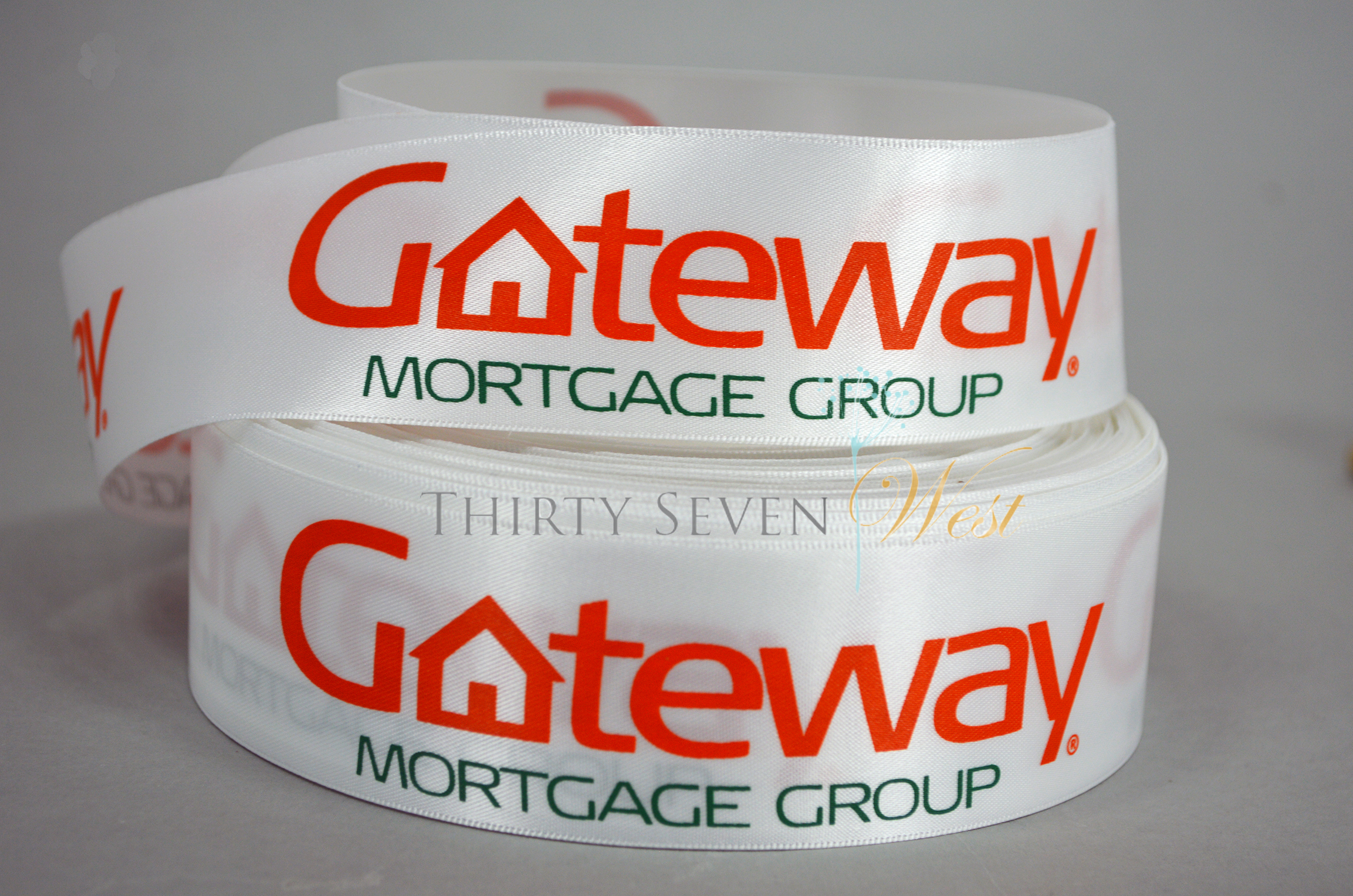 Custom Logo Ribbon with Multi Color Print and Two Color Print