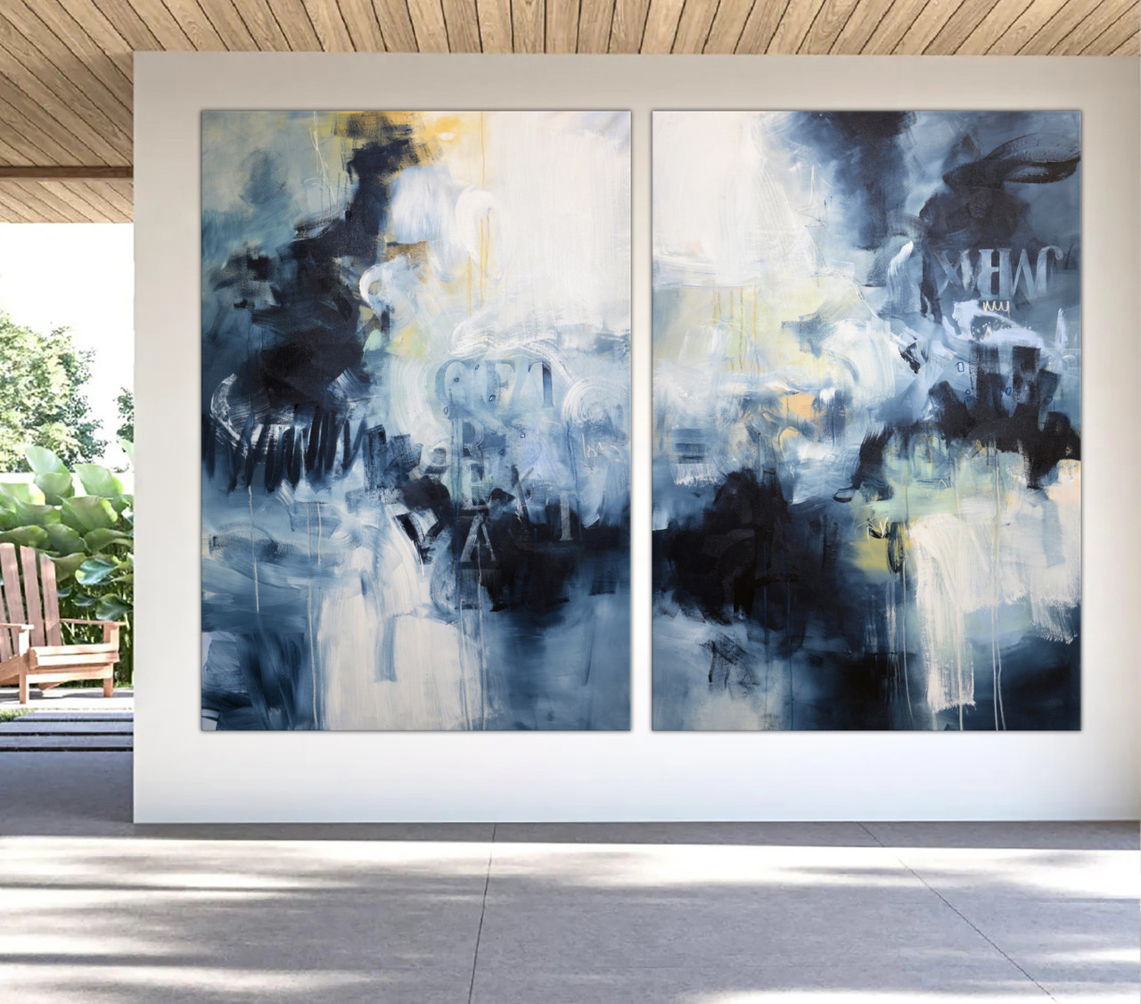 Diptych Abstract Paintings